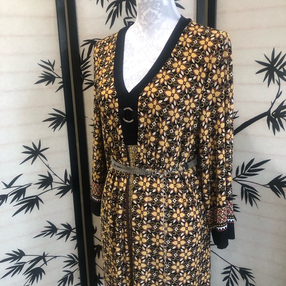 Style & Co Flower Print 3/4 Length Sleeve Above The Knee Dress Size XL - Picture 16 of 16